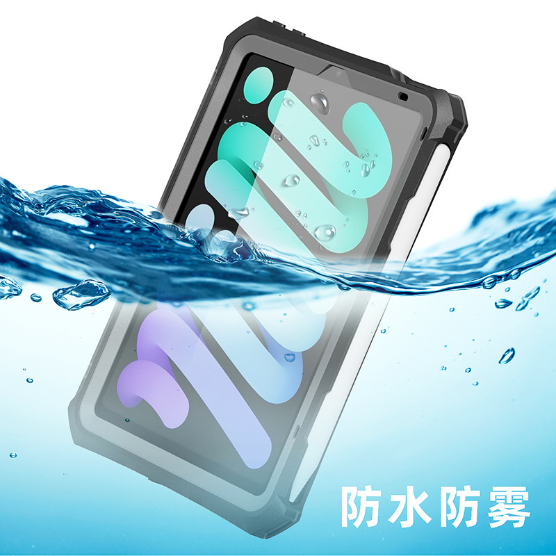 Swimming Outdoor Apple iPadmini6 Tablet PC Waterproof Case Drop Zipper Cover