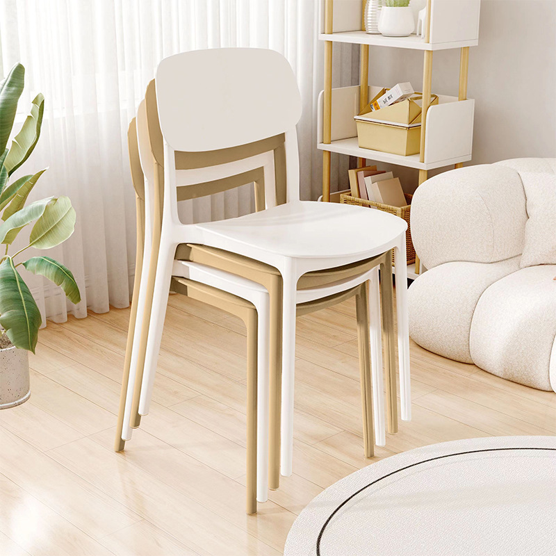 Household Thickened Plastic Dining Chair Dining Table Casual Dining Chair Internet Popular Modern Simple Restaurant Commercial Stool Backrest