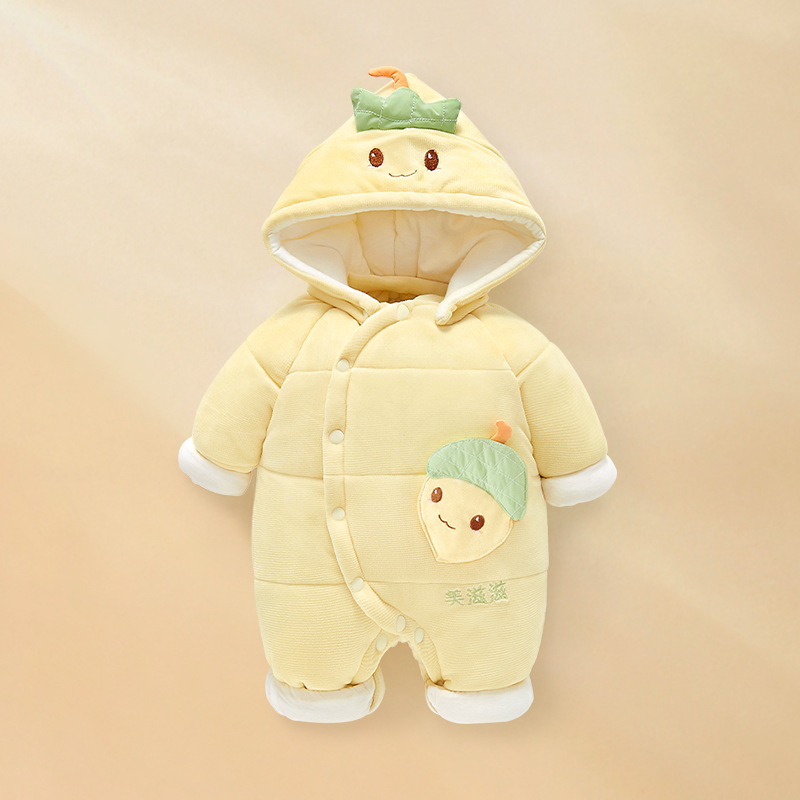 Baby overcoat otoño y invierno ropa de recién nacidos niños y niñas afuera de algodón cálido y grueso ropa de invierno bebé