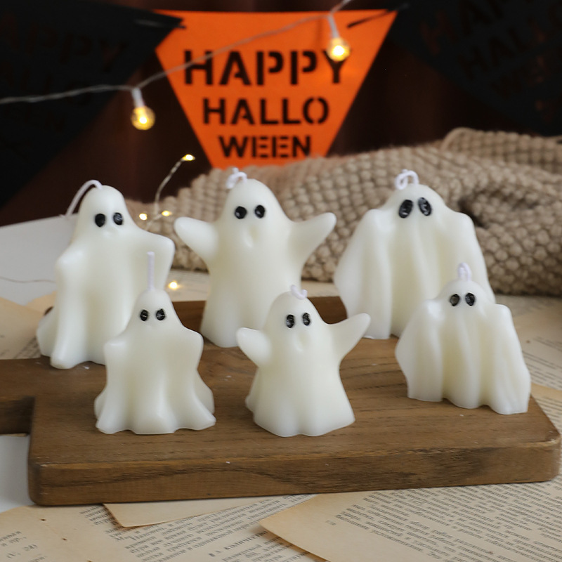 クロスボーダーハロウィンゴーストキャンドル雰囲気ホームスタイリングワックスセットゴーストハイエンドギフトアロマテラピー卸売|undefined