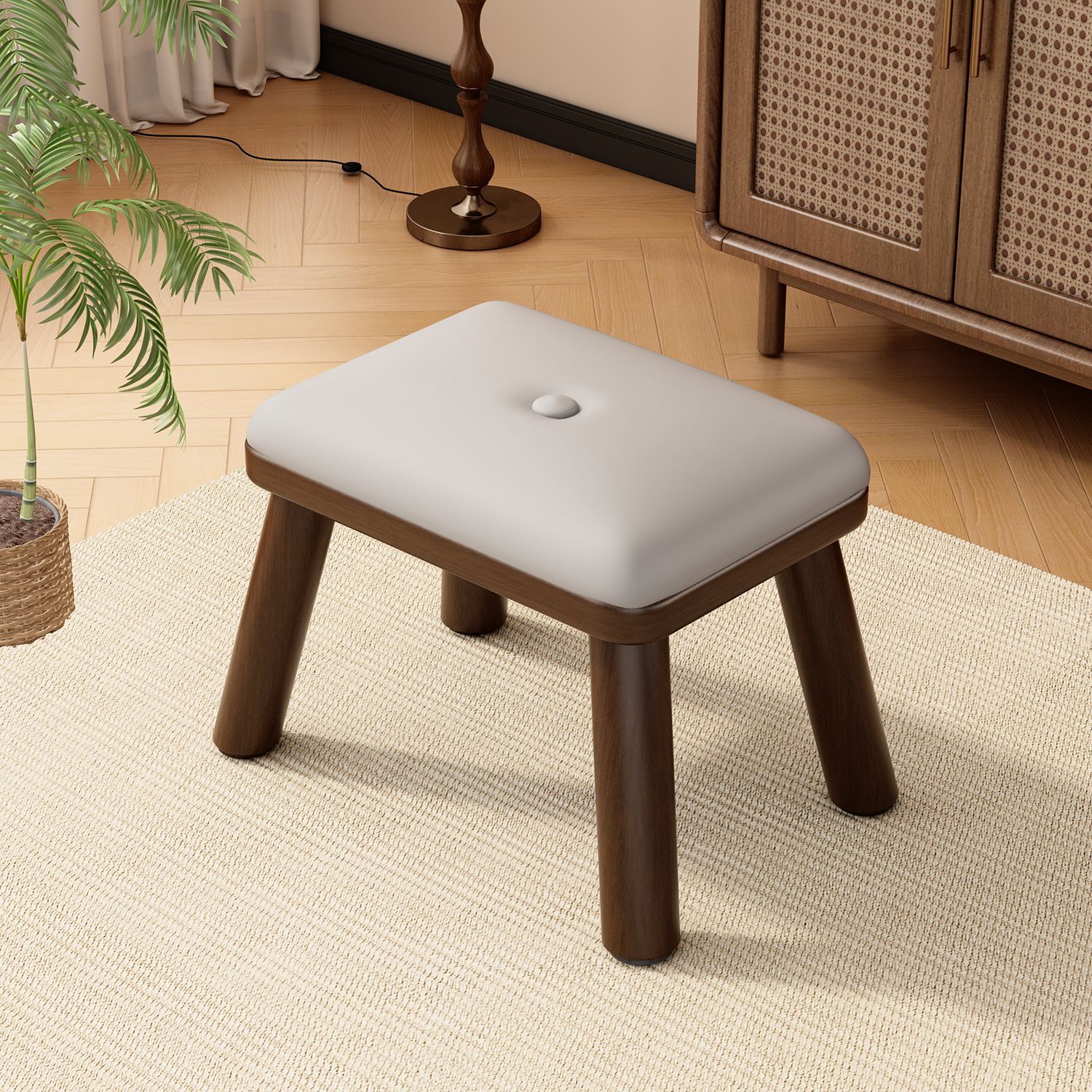 Taburete de madera pequeño taburete de sala de estar taburete sofá taburete taburete de madera puerta taburete pequeño taburete de zapatos taburete