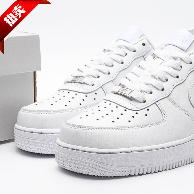 Putian Men's Shoes Air Force One Pure White Classic Low-Top White Shoes High-Top Wheat Color Af1 Macaron Sneakers for Women