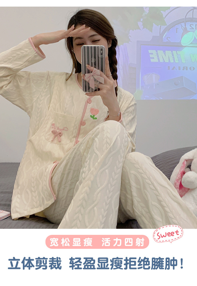 月子服春秋纯棉产后孕妇睡衣夏季薄款89月份10产妇哺乳衣喂奶套11详情74