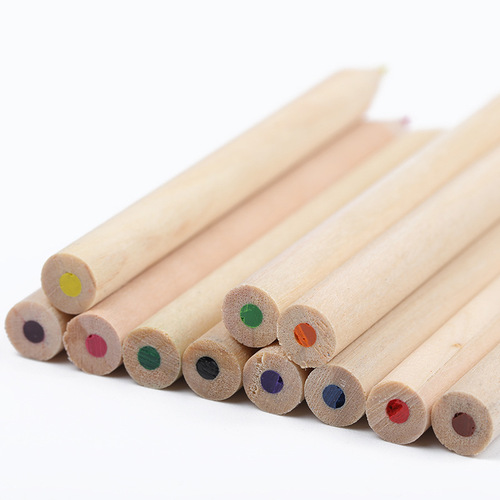 Kraft paper barrel colored pencils log color lead children's painting and drawing pens custom LOGO wholesale