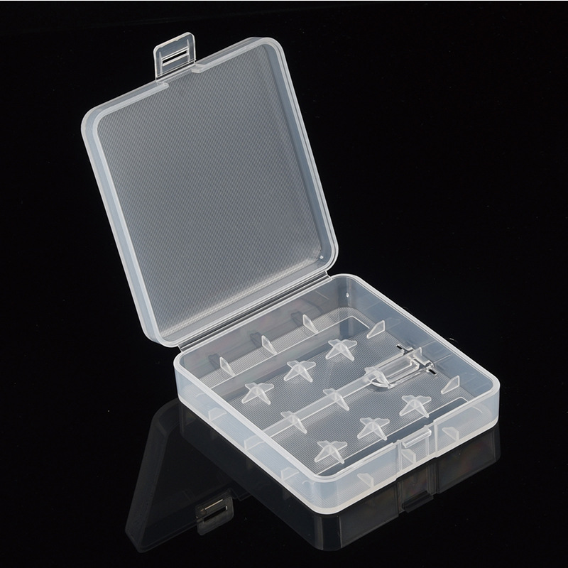 18650电池盒4节装电池保护盒pp透明带挂钩  只用原料