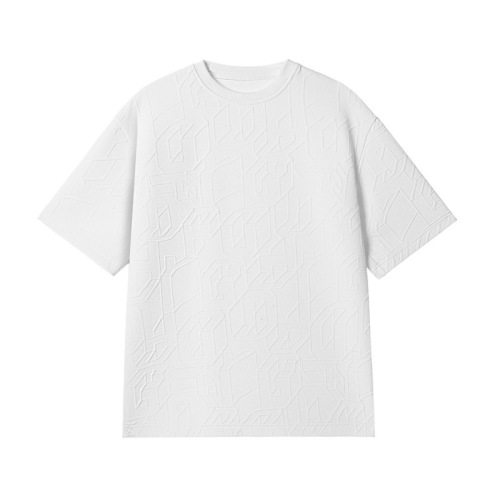 Men's Summer Trendy Semi-Sleeve Loose Casual High-End Brocade Letter T-Shirt