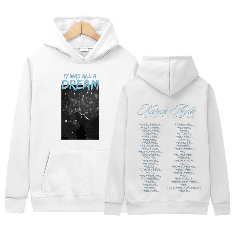 Karan Aujla It Was All A Dream Tour Álbum Suéter para hombres y mujeres Sudadera de moda retro