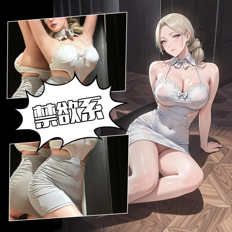 Zuijiao sexy and alluring low-cut lace halter neck dress, hot girl waist-cinching hollowed-out ruched tight-fitting bodycon dress