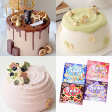 glico格力高星奇饼干夹心饼干 星星形状五角星饼干蛋糕装饰摆件