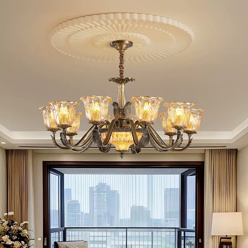 New All-Copper American Retro Chandelier Living Room European Style Dining Room Lamp Bedroom Lamp Modern Simple Atmospheric Retro Lamps New All-Copper American Retro Chandelier Living Room European Style Dining Room Lamp Bedroom Lamp Modern Simple Atmospheric Retro Lamps