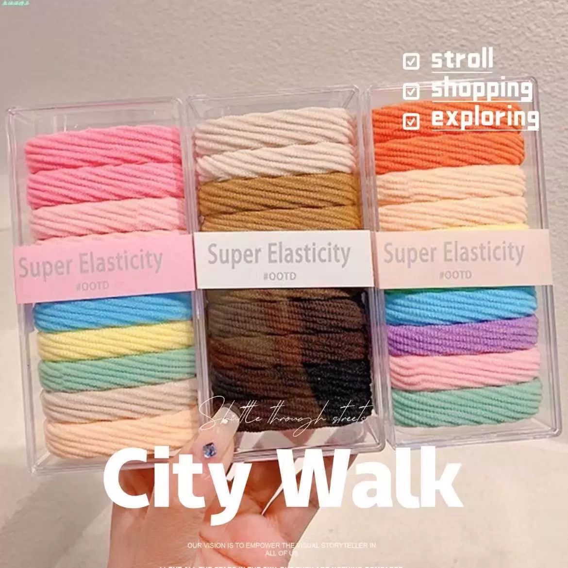 高马尾发圈网红2025新款皮筋女扎头高弹力耐 用发绳皮套马尾发饰