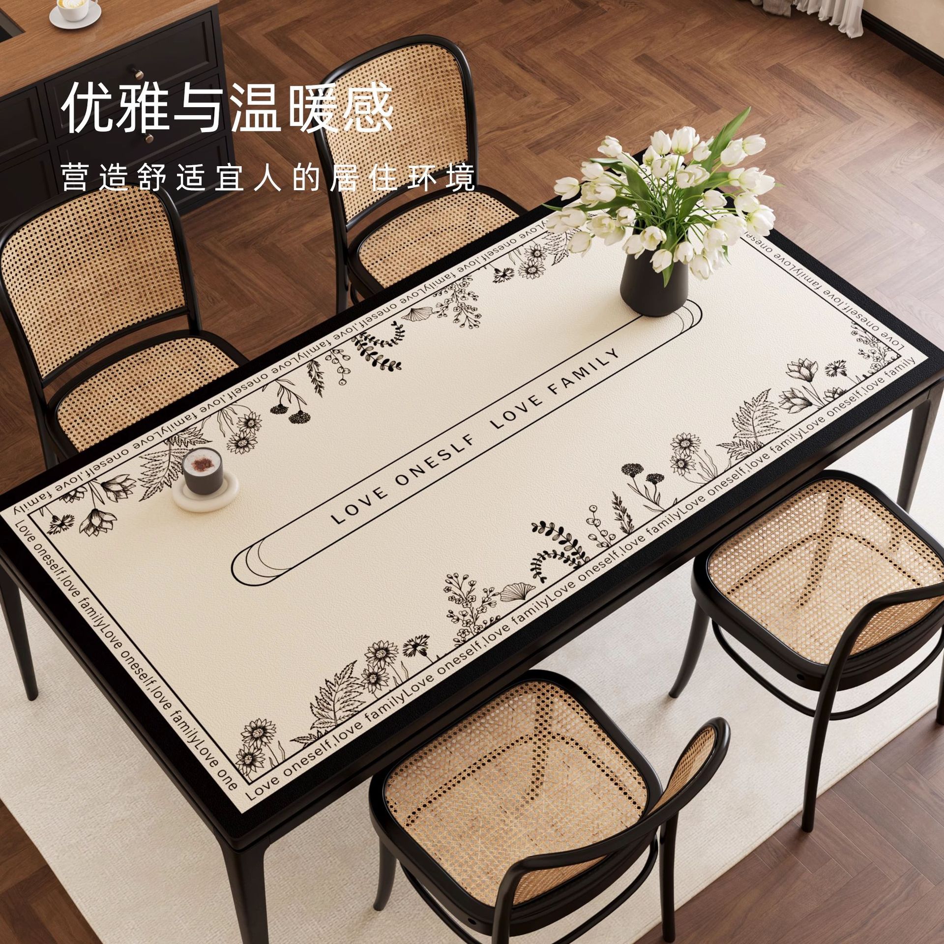 Francés retro lujoso lujoso 2025 nuevo cojín de mesa impermeable a prueba de aceite sin lavado a prueba de quemaduras de cuero toallas de mesa de estilo medieval