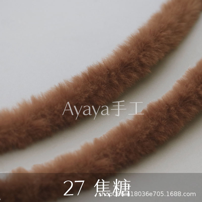 Suministro directo de fábrica 20mm imitación conejo felpa trenzado palo súper grueso súper densa hecha a mano DIY muñeca pequeña leche perro raíz pelo al por mayor