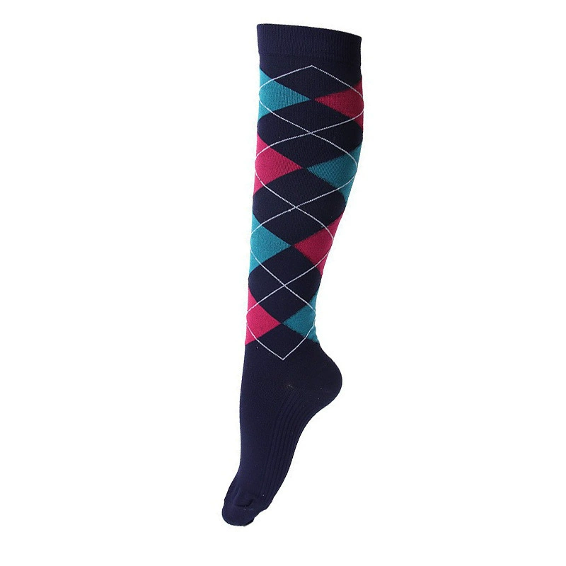Compression Running Socks, Unisex Jacquard Knee-High Socks, Multiple Patterns, S/M & L/XL