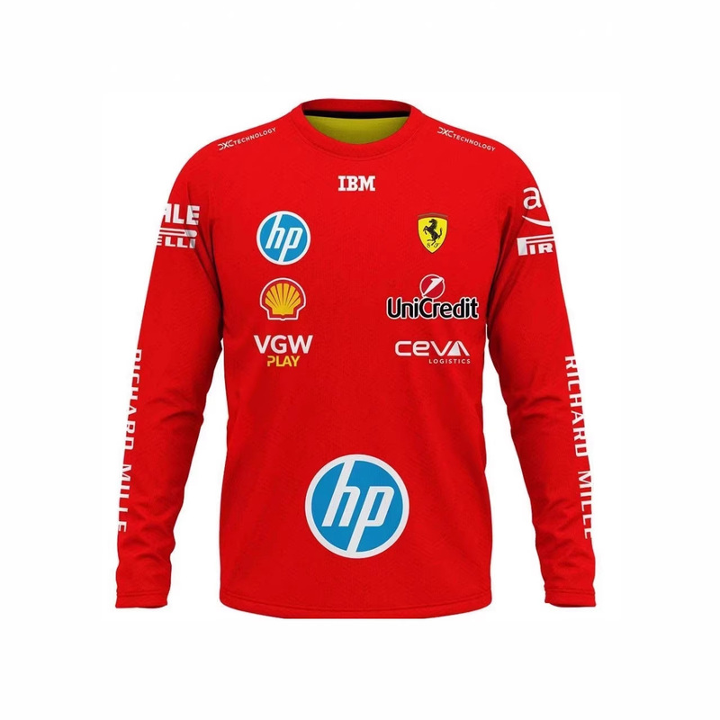 2026 New Hot-Selling Charles Leclerc Ferrari F1 3D Printed Long-Sleeved T-Shirt for Sports and Leisure 2026 New Hot-Selling Charles Leclerc Ferrari F1 3D Printed Long-Sleeved T-Shirt for Sports and Leisure