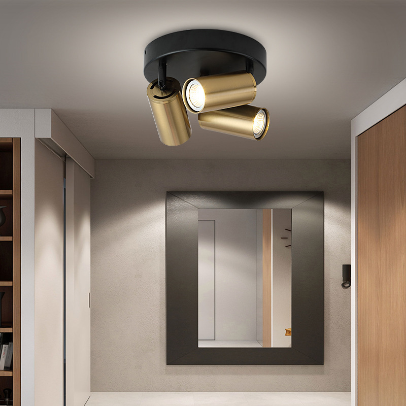 Cloakroom led ceiling lamp spotlight clothing over modern minimalist road three-head rotating porch lamp corridor living room