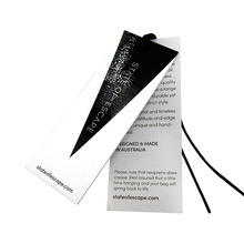 H04高档特种纸服装标签定做穿绳pvc挂牌定制吊牌吊卡印刷标签