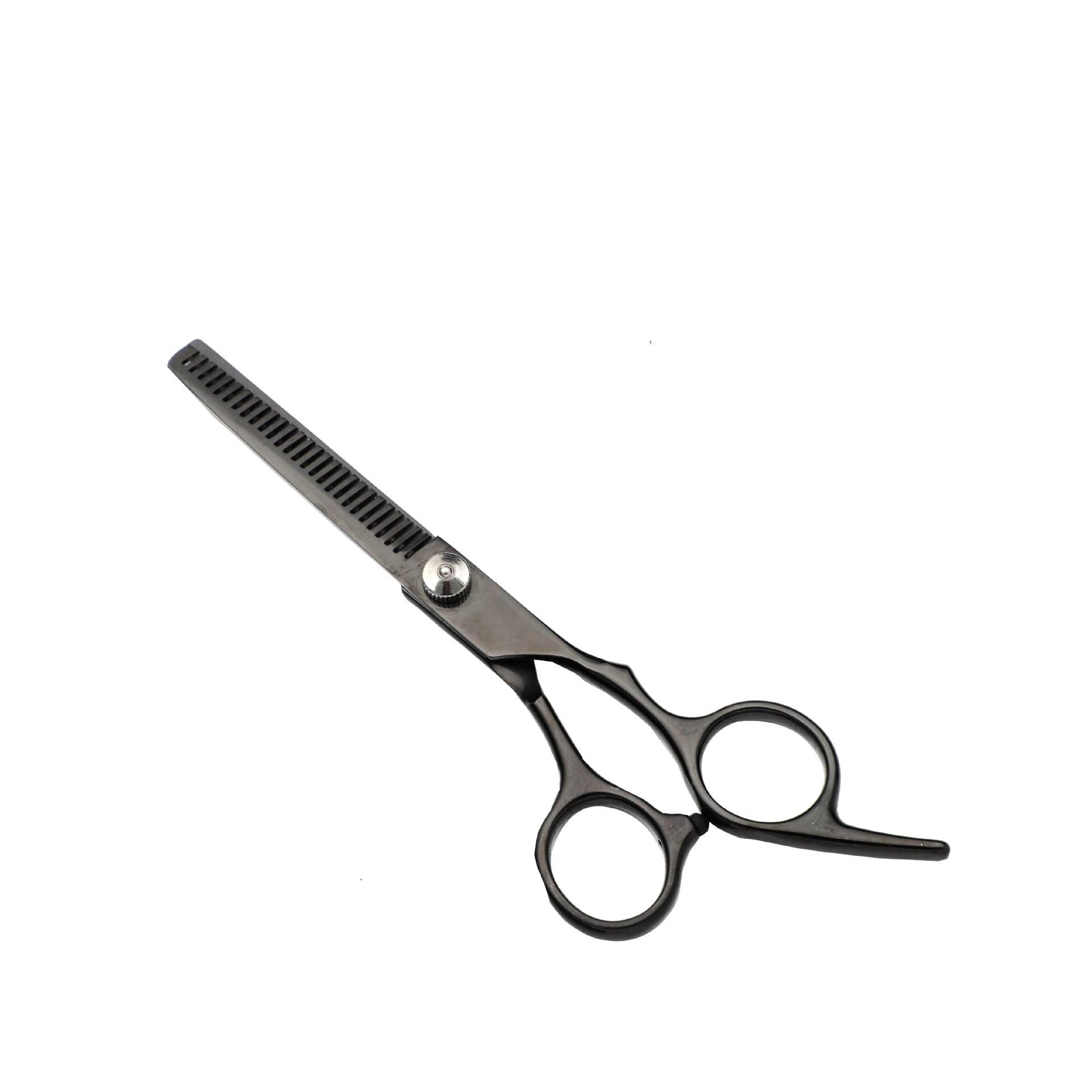 Tijeras de peluquería de acero inoxidable, juego de tijeras de peluquería de oro negro de 6 pulgadas, tijeras planas, tijeras de adelgazamiento, tijeras de corte