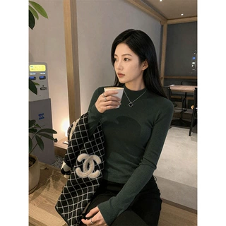 chao细精纺绵羊毛抗菌长袖可机洗针织衫女26新款半高领打底衫毛衣