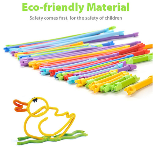 DIY Baby Toddler Educational Early Learning Toy Assembly Building Blocks Tearing Sticks Handmade Craft Material Kit