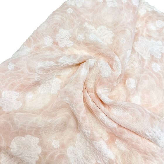 Spring and Summer New Jacquard Fresh Large Rose Skin-Friendly Smooth Tie-Dye Dyeing Process Chinese Style Designer Fabric