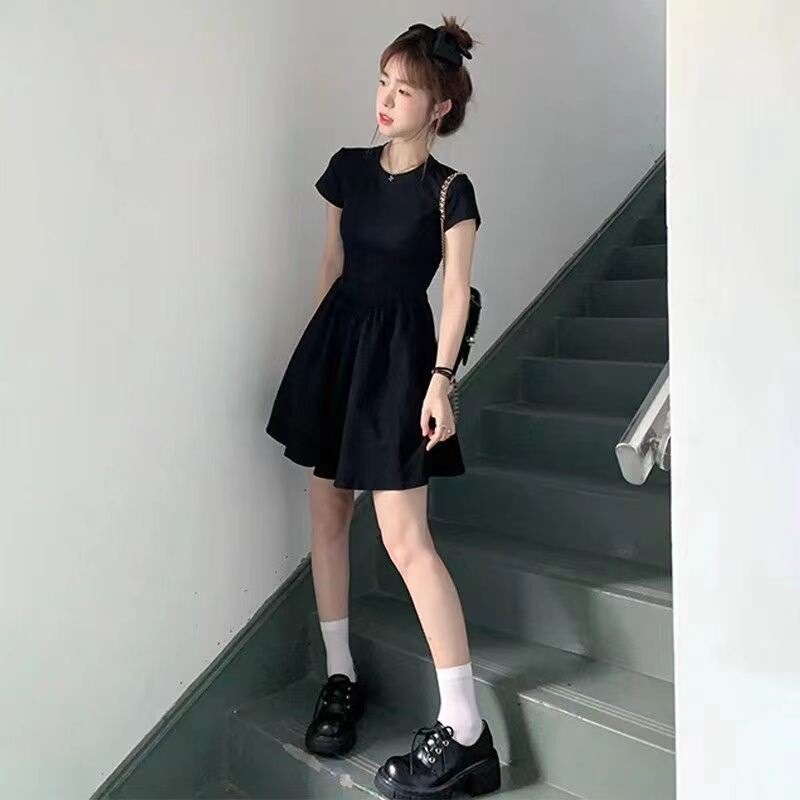 ホットガールセクシースリムドレスレディースサマーデザインウエスト痩身ショートスカート多用途ヒップカバースカート|undefined