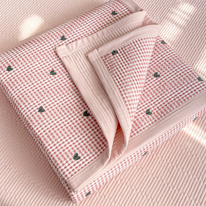 Комплект покрывала 3 предмета (Nantong Home Textile), вязанный двухслойный печатный хлопок, несколько размеров