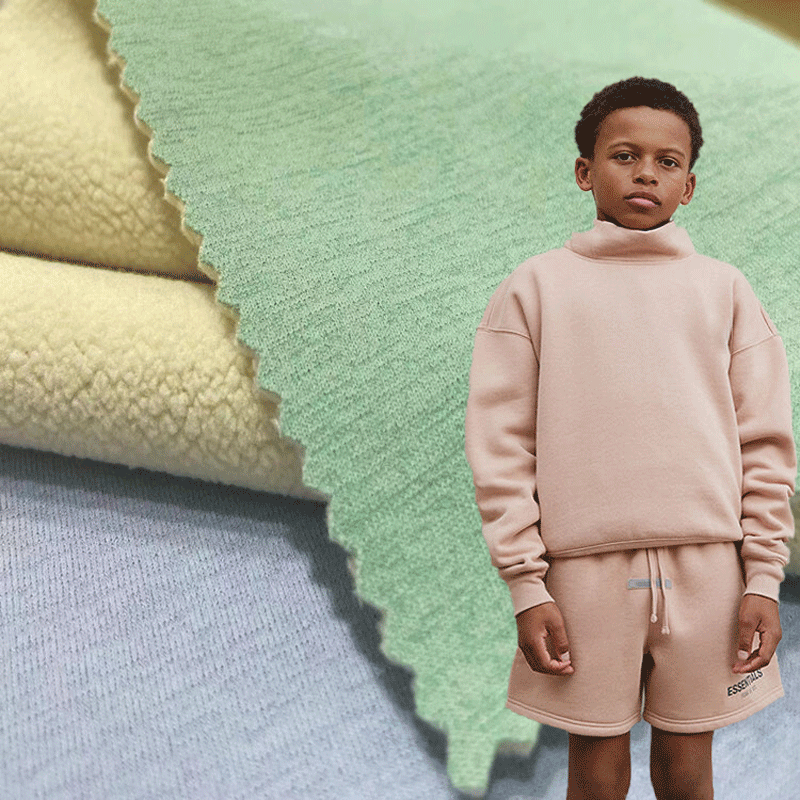 秋冬卫衣面料 加绒加厚仿棉卫衣针织面料 棉拉架大卫衣针织布