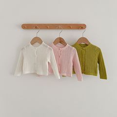 Korean style all-match air-conditioning shirt summer new baby cotton knitted cardigan girl baby thin sun protection clothing jacket going out
