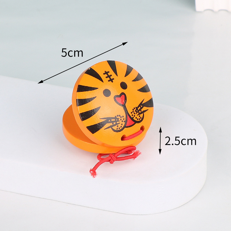 Instrumentos musicales de madera Orff para niños, dibujos animados, castañuelas, ayudas didácticas, iluminación para niños, juguetes educativos para la primera infancia