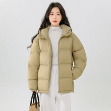 羽绒服女短款连帽2025年新款冬季情侣男加厚宽松面包服时尚外套潮