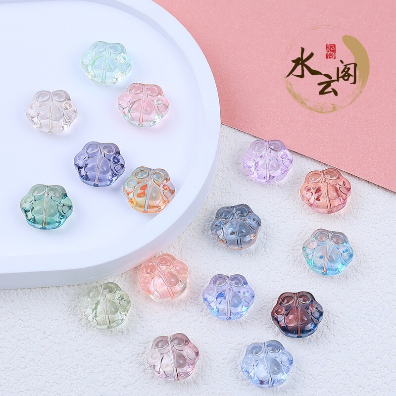 Shuiyun Pavilion Jewelry Glazed Cat Claw Series Beads DIY Middle Hole Handmade Accessories Jewelry Wholesale