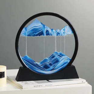 Factory direct 3d quicksand painting living room ornaments cross-border creative 3d three-dimensional hourglass painting moving scene decoration home gift