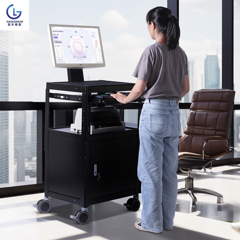 PB97-12 mobile computer cart monitor arm equipment rack data center Workbench O & M cart White PB97-12 mobile computer cart monitor arm equipment rack data center Workbench O & M cart White