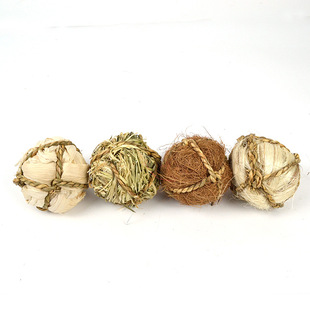 Hemp rope ball corn Peel rope ball straw ball decorative ball handmade decoration parrot foot toy pet toy
