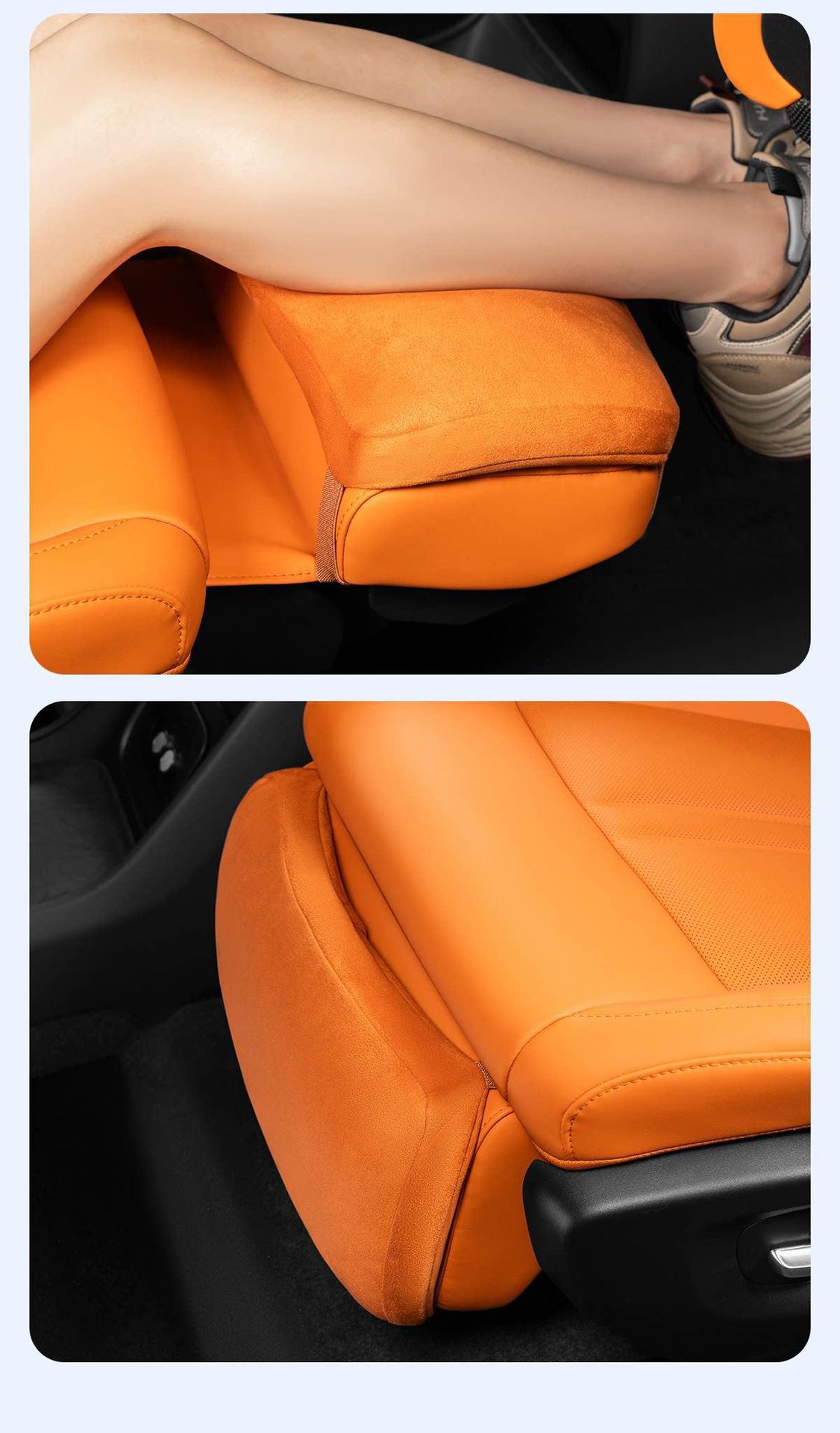 High-Quality New Xiaomi Yu7 Dedicated Leg Rest Cushion with Suede Dupont Cotton for Leg Support, Comfortable and Resilient, Original Car Color
