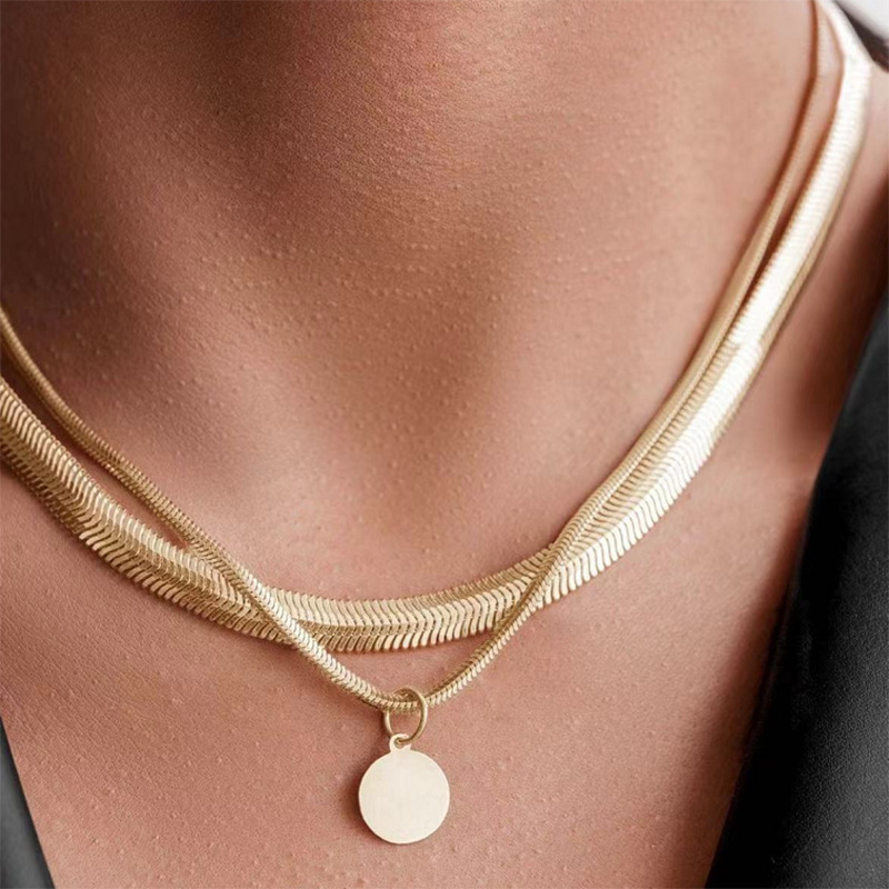 Retro Geometric Copper Necklace Copper Necklaces