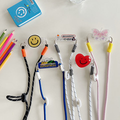 Acrylic mobile phone back clip lanyard girls cross-body strap lanyard clip Japanese and Korean cartoon mobile phone lanyard