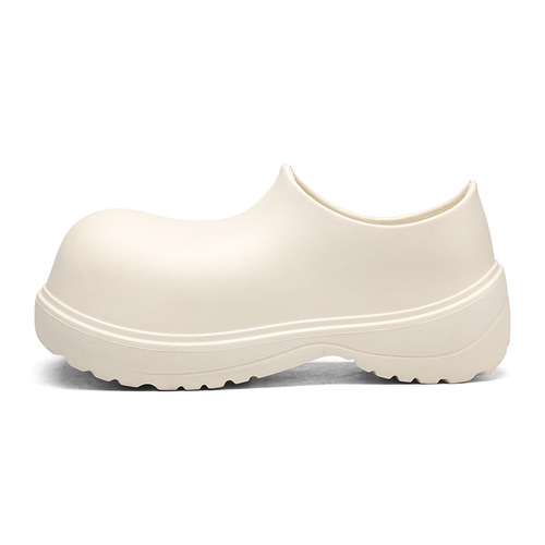 Spring Trend High-Lift Thick Sole Big Head Shoes for Men, Summer Outwear Casual Fashion One-Piece Men's Shoes Half Slippers
