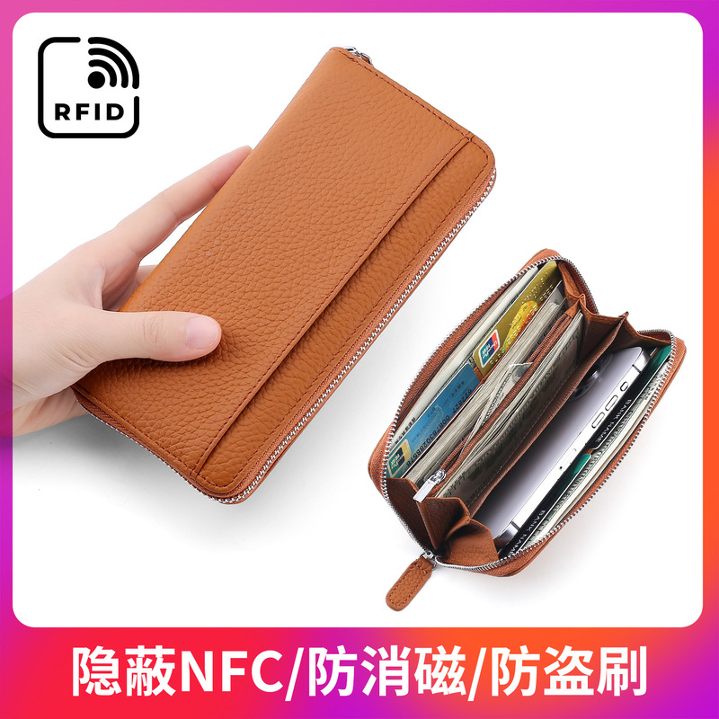 New Women's Long Wallet Genuine Leather Card Holder Handbag Multi-Card Rfid Clutch Large Capacity Zipper Coin Purse New Women's Long Wallet Genuine Leather Card Holder Handbag Multi-Card Rfid Clutch Large Capacity Zipper Coin Purse