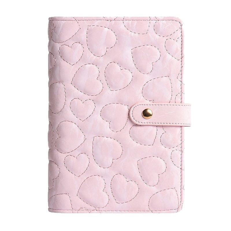 Amazon A6 Loose-Leaf Macaron Heart-Style Cash Budget Notebook with Detachable Cover Diary