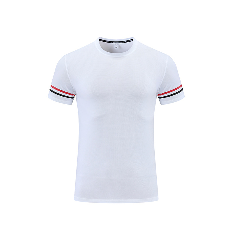 2022 hombres de verano casual deportes cuello redondo camiseta suelta más tamaño transfronterizo fitness corriendo ropa de secado rápido grabado LOG