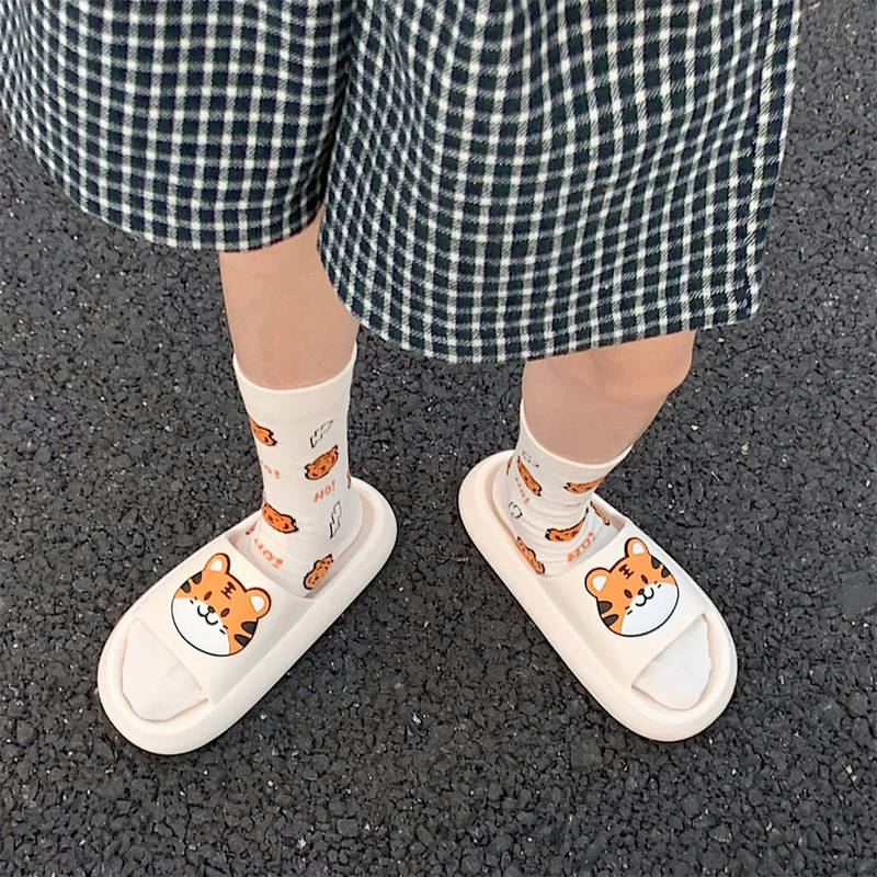 Cartoon Cute Tiger Sandals Female Summer Students Casual Outward Wear Fashionable Home EVA Thick Slippers Cartoon Cute Tiger Sandals Female Summer Students Casual Outward Wear Fashionable Home EVA Thick Slippers