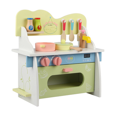 children wooden  Play house Colorful kitchen simulation Kitchenware cook kindergarten Recreation girl Toys wholesale