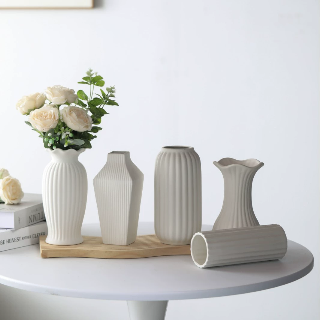 Керамическая ваза ins ветер высокий цвет столовая гостиная 1 столешница вода цветы цветы аранжированные цветы сушеные цветочные изделия художественная украшение