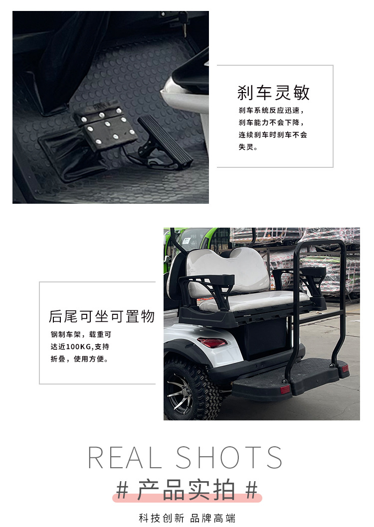 Golf Cart Foreign Trade Quality Tourist Scenic Area Park Court Four-wheel Ferry Shuttle Electric Sightseeing Car