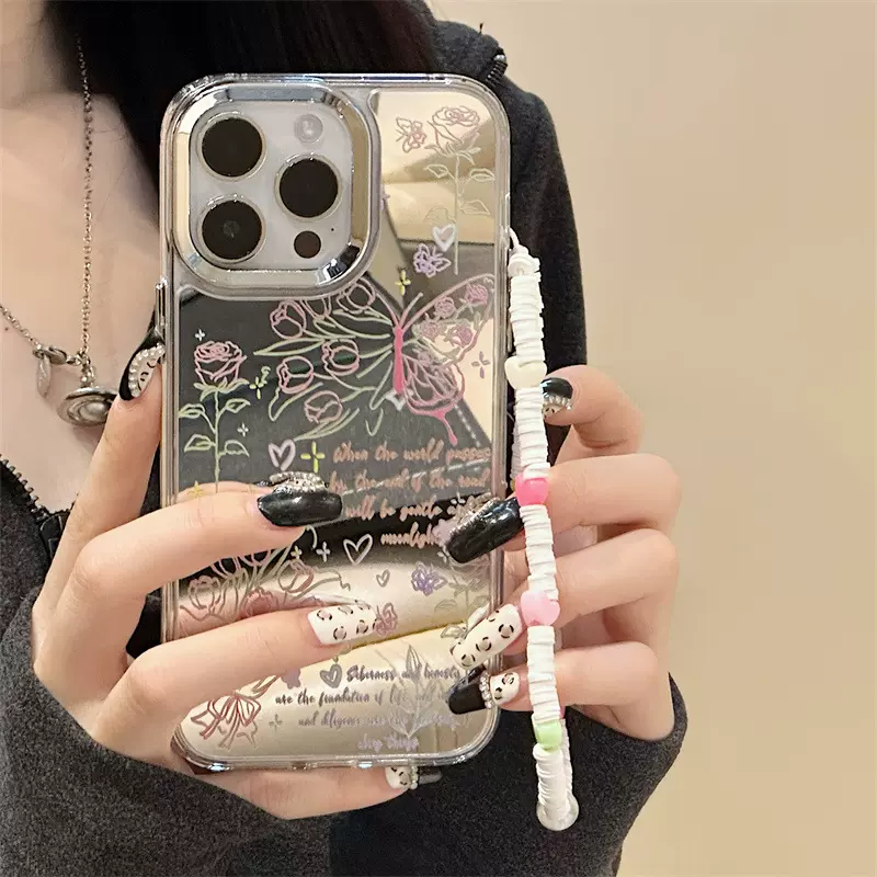 知泰iPhone16Pro手机壳苹果15/14/13适用12Promax三合一镜面8手链