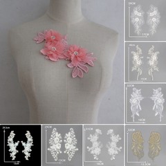 Mesh with sequins polyester beading floral embroidery floral edge DIY sewing on clothing for decorating clothing accessories