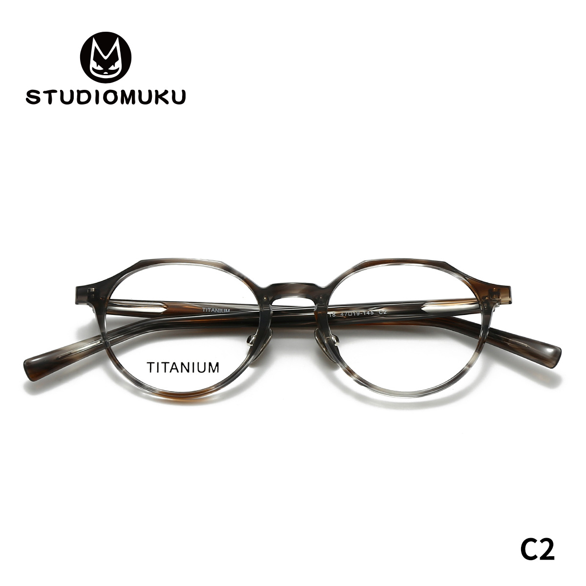 STUDIOMUKU gafas de madera fresca marco de placa no escoger la piel no escoger el uso simple marco de gafas de titanio puro
