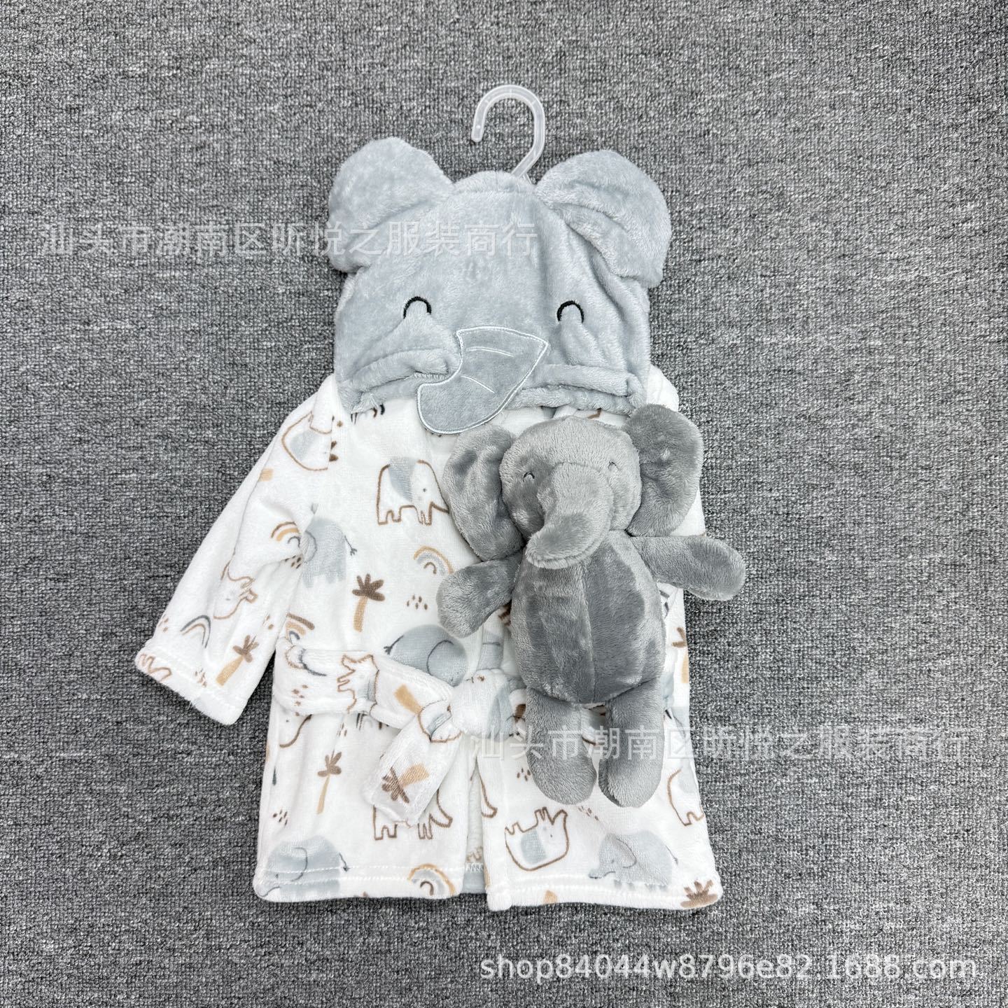 Bata de Baño con Capucha para Bebé Set de 2 Piezas Terciopelo de Coral Diseño Animado para Recién Nacidos image 9